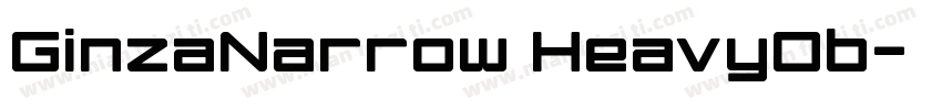 GinzaNarrow HeavyOb字体转换